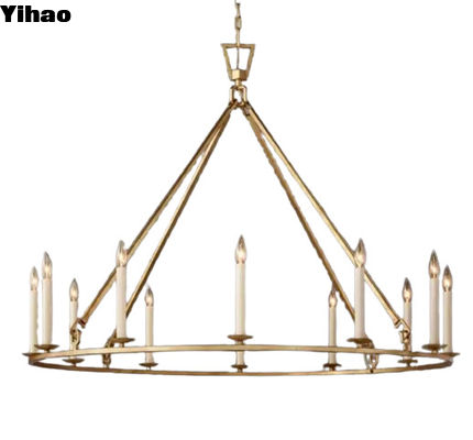 Beli 82-265 Volt Rumah gudang Rumah pertanian Vintage Lampir gantung antik Lampu liontin kuningan 60 watt pembuatan online