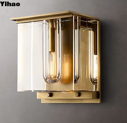 Beli 25W Sand Cast Brass Modern Indoor Wall Sconces Untuk Ruang Tamu pembuatan online