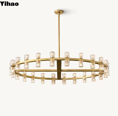 Beli Chrome Finish Chrome Hanging Light Fixtures Foyer Lighting Langit-langit tinggi pembuatan online