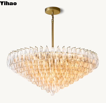 Beli Lampu kaca Chandelier Modern Lampu foyer LED 60 watt pembuatan online
