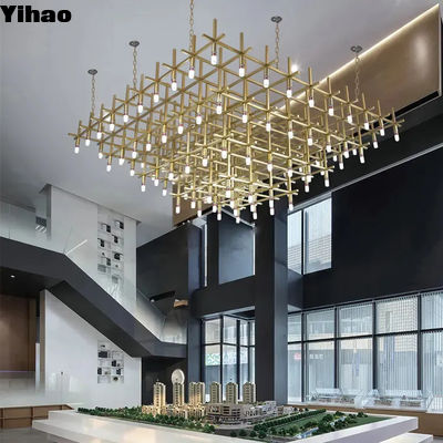 Beli E12/E14 Bulbs Hotel Lobby Chandelier Logam Modern Chandelier pembuatan online