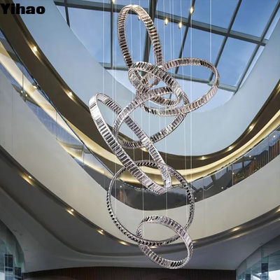 Beli Hotel Lobby Lampu Tangga Chandelier K9 Chandelier 110V-240V pembuatan online
