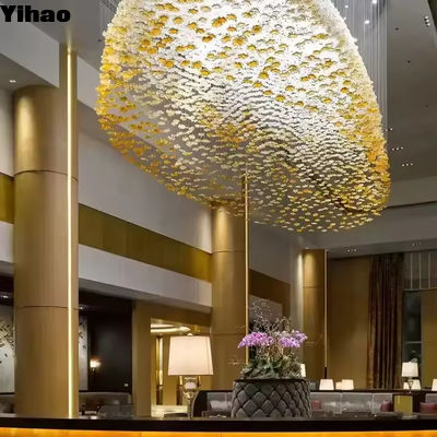 Beli Kubah Bentuk K9 Crystal Chandelier Drop Pencahayaan Langit-langit Dipasang pembuatan online