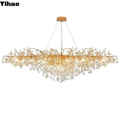 Beli 60w Bulb Glass Chandelier Crystal Ceiling Mount Light Fixtures pembuatan online