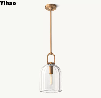 Beli Silinder Bentuk Kaca Gantung Lampu Botanis Cloche Gantung Hardwired pembuatan online