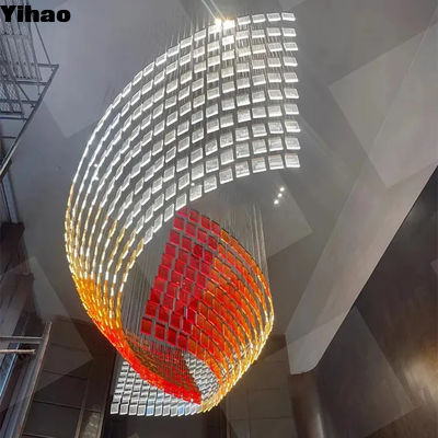 Beli 110-240V Hotel Lobby Chandelier Modern Kristal Besar Chandelier pembuatan online