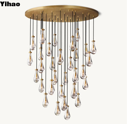 Beli Ceiling Mount Custom Made Chandelier Rain Round Chandelier 60' pembuatan online