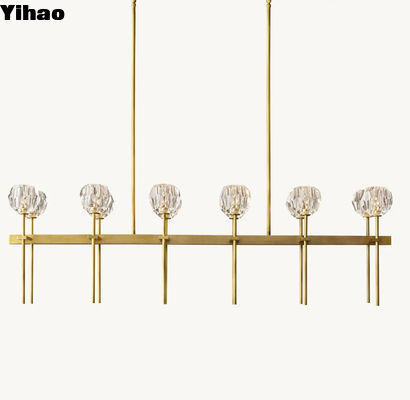 Beli Disesuaikan 110-240V Boule Kristal Double Linear Chandelier 60 ' pembuatan online