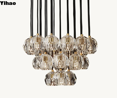 Beli Modern LED Vintage Chandelier Custom Made dengan Nikel Kuningan Perunggu Finish pembuatan online