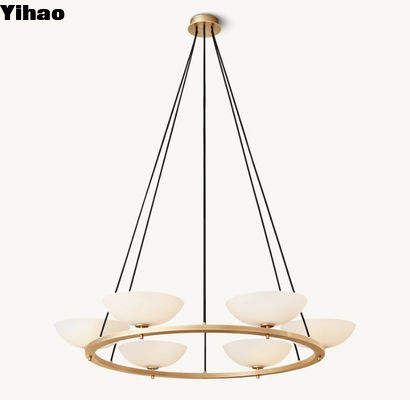 Beli Chrome Finish Brushed Kuningan Dan Kaca Langit-langit Lampu 85-265 Volt pembuatan online