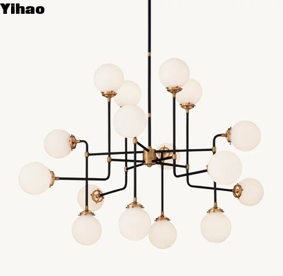 Beli Nikel Finish Classic Brass Chandelier dengan E27 Bulb Compatibility dan Desain Elegan pembuatan online