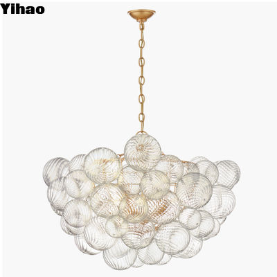Beli 110-220V Rumah Pertanian Antik Kuningan Crystal Chandelier Gaya Vintage Dengan Jenis Lampu Pijar pembuatan online