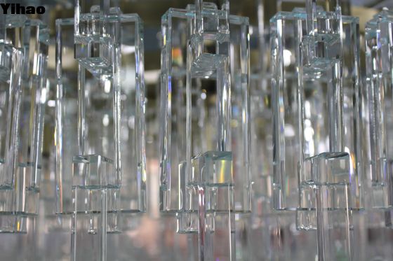 Beli Modern Marignan bertingkat persegi panjang Chandelier 152cm Berkualitas Kuningan Finish Kristal 120.2 Kg pembuatan online