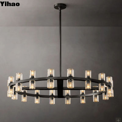 Beli Elegant Chrome Finish Crystal Chandelier dengan Diameter 140cm pembuatan online