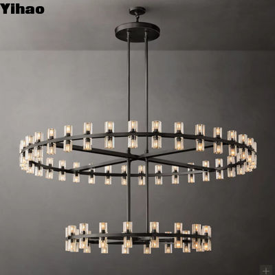 Beli Lampu lampu gantung bulat Chrome Crystal Chandelier Dimmable untuk langit-langit 140Cm pembuatan online