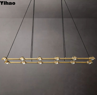 Beli 12 Kepala Dekoratif persegi panjang Modern Chandelier untuk ruang tamu dalam ruangan pembuatan online