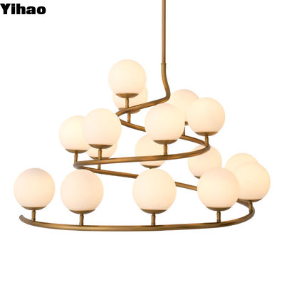 Beli Modern Crystal Chandelier Mewah Kontemporer Villa Crystal Dekoratif Hang Lamp Chandelier untuk Living Dining pembuatan online