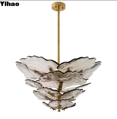 Beli Luxury Modern Besar Kuningan Crystal Chandelier Untuk Ruang Makan Dekorasi Langit-langit Indoor Mount pembuatan online