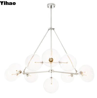 Beli Modern Luxury Glass Ball Chandelier, Langit-langit LED Modern Chandelier Untuk ruang tamu pembuatan online