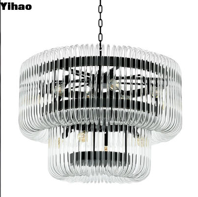 Beli Villa Hall LED Modern Art Deco Desain Bulat Crystal Chandelier Untuk Hotel Rumah Ruang tamu pembuatan online