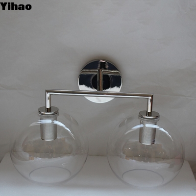 Beli Modern Brass LED Wall Lamp with Glass Shade Warm White pembuatan online