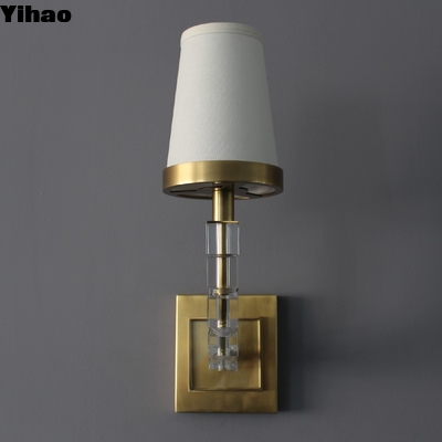 Beli Modern Brass LED Wall Sconce with Dimmer for Living Room pembuatan online