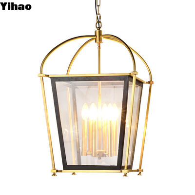 Beli Yihao Custom Simple Creative Design Kuningan Cage Lantern LED Hanging Pendant Light dengan Garansi 3 Tahun untuk Kepulauan Dapur pembuatan online