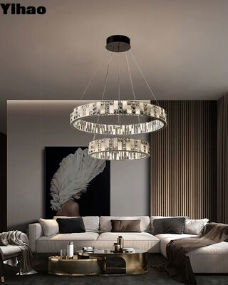 Beli Yihao Luxury Adjustable Height K9 Crystal Chandelier untuk Modern Luxury Villa ruang tamu pembuatan online
