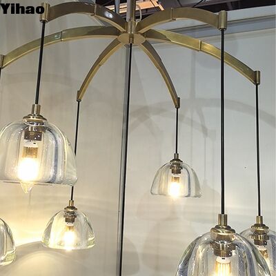 Beli Kuningan buatan tangan dan Crystal Chandelier dengan 3500K LED Putih Panas untuk Ruang Tinggal Mewah pembuatan online