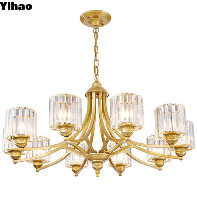 Beli Luxury Brass Body Adjustable Height Pendant Light dengan 50000 Jam Umur untuk ruang tamu modern pembuatan online