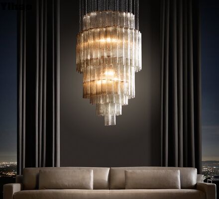 Beli Desain Custom Tembaga Body Chandelier dengan 50000 Jam Umur untuk Modern Luxury Suspended Lighting pembuatan online