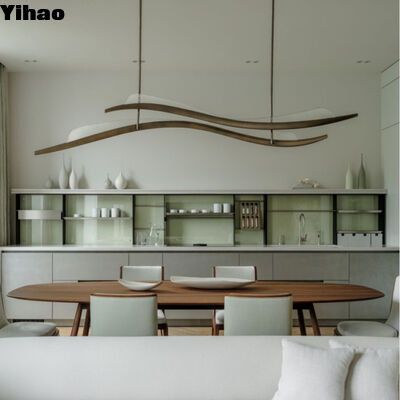 Beli Brass Body Crystal Shade Chandelier dengan 3500K Warm White LED Pendant Light untuk Ruang Makan Langit-langit Tinggi pembuatan online