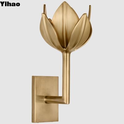Beli Modern Luxury Copper Body E26 LED Wall Sconce dengan 30000 Jam Umur untuk Dekorasi Rumah pembuatan online