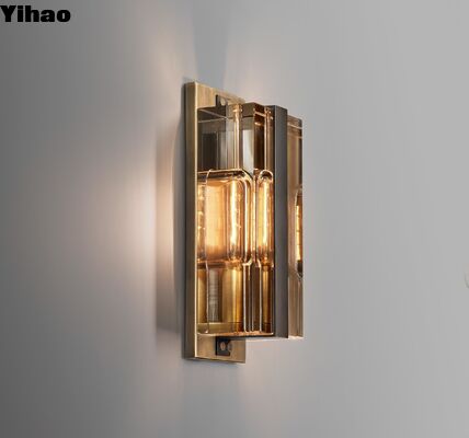 Beli Yihao Luxury Modern Brass Wall Lamp dengan Sumber Cahaya LED untuk Dekorasi Hotel Villa pembuatan online