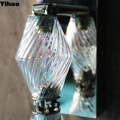 Beli Yihao Modern Handmade Brass Crystal LED Wall Lamp dengan Warm White 3500K Light untuk Instalasi Mudah di Hotel dan Ruang Tamu pembuatan online