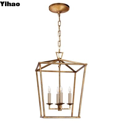 Beli American Style Copper Body Chandelier dengan tinggi yang dapat disesuaikan dan E26 Bulb Base untuk dekorasi rumah yang elegan pembuatan online