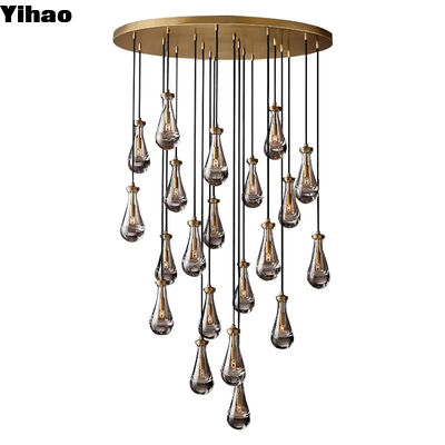 Ruang tamu Modern Hujan Bulat Vintage Rumah Pertanian Chandelier 47 '