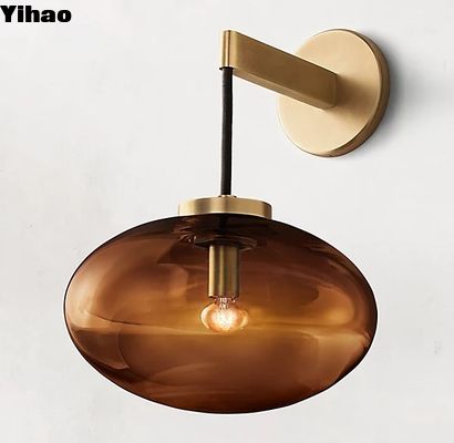 Lampu dinding untuk dekorasi rumah Lampu dinding dengan kuningan dan metode instalasi sekrup