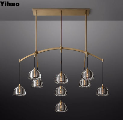 Antique Gold Ceiling Light Chandelier Untuk Ruang Tamu / Ruang Makan / Ruang Tidur