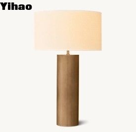 60W E26 Lampu Meja Industrial Bedside Dengan Dasar Kuningan Solid Kerajinan Tangan