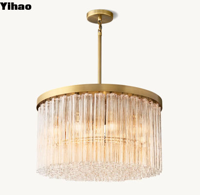 60 Watt Kuningan Langit-langit Chandelier Linear Chandelier Ruang Makan