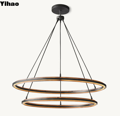 Modern Kuningan / Besi Peralta Dua Tingkat Bundar Chandelier 60 '
