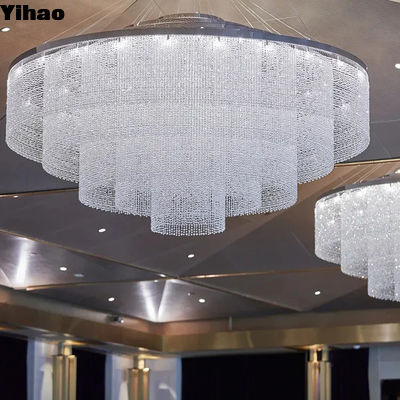 OEM Ceiling Mounted Hotel Lobby Besar Chandeliers Untuk Langit-langit Tinggi