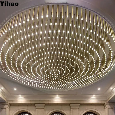 Luxury Crystal High End Modern Chandeliers Pencahayaan Untuk Lobby Hotel 110-240V