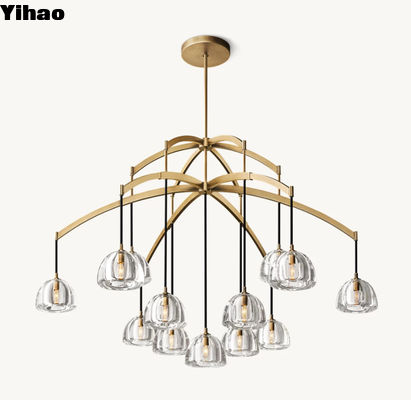 Kamar tidur Kristal Modern Hemisphere Round Chandelier 60W