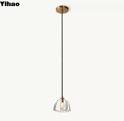 Metal Glass Hemisphere Suspended Pendant Light 110-220 Volt
