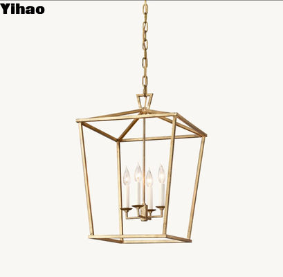 Dimmable Cylinder Shape Metal 19th C Bahasa Inggris Openwork Pendant Light