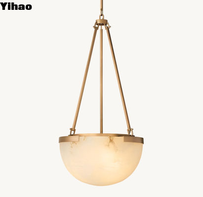 Metal Stone Brass Cone Suspended Ceiling Pendant Lighting