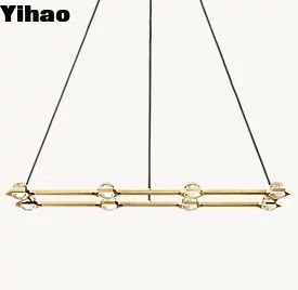 Lampu langit-langit rumah pertanian ruang makan perunggu antik 110V-220V
