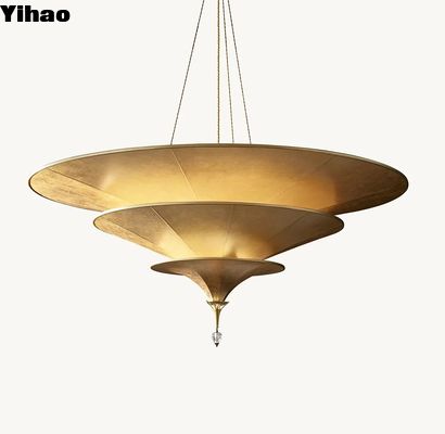 Desain klasik RH Chandelier dengan arah ke bawah Lamp Cup